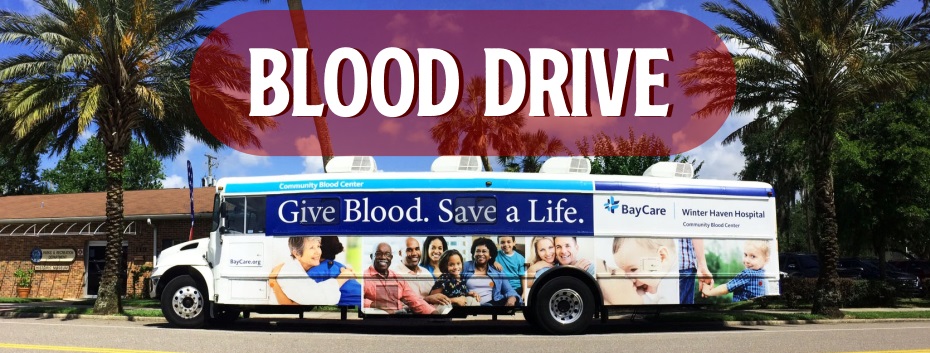 Blood Drive at the Park & Rec Office