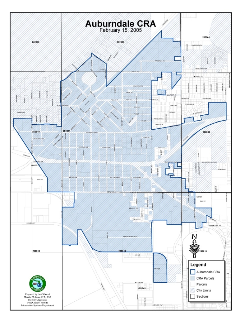Map of the Auburndale Community Redevelopment Agency area