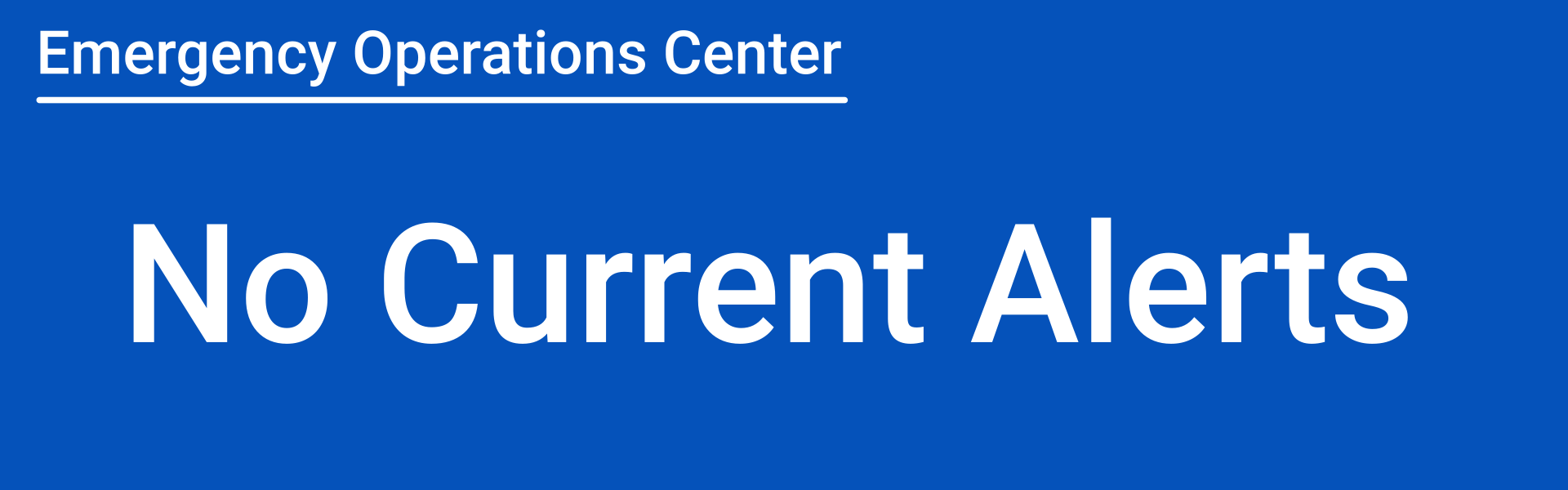 No Current Alerts